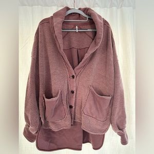 Free people mauve button up size small perfect condition